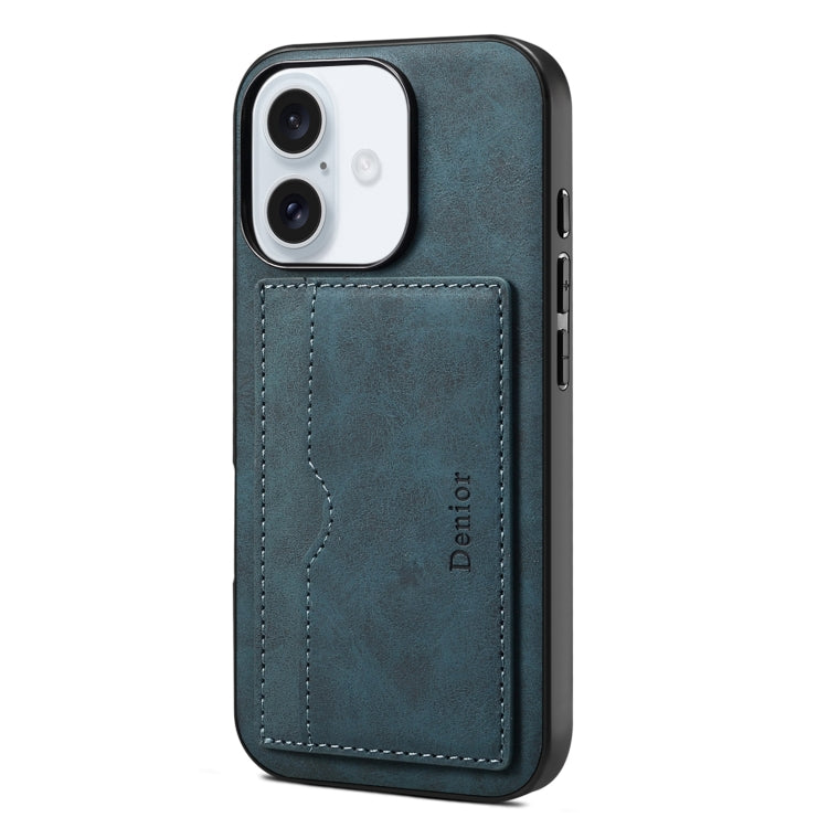 Denior D08 PU Single Card Slot Holder Phone Case, For iPhone 16