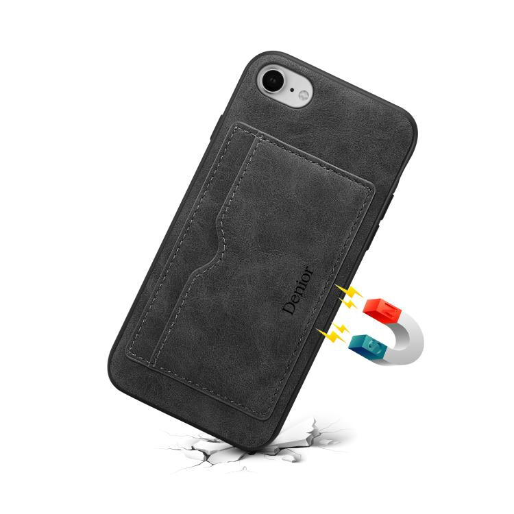 Denior D08 PU Single Card Slot Holder Phone Case