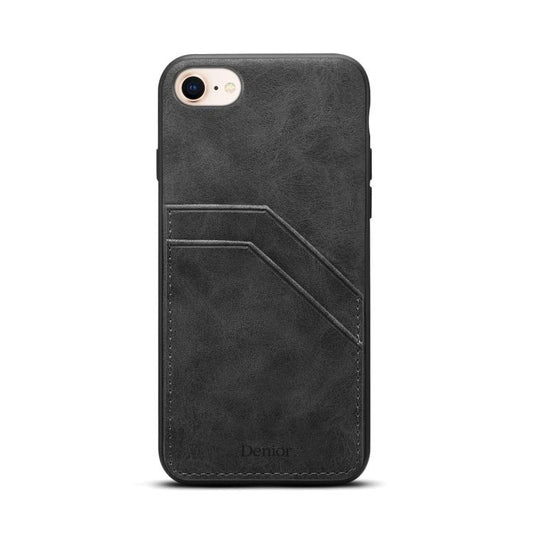 Denior D09 PU Dual Card Slot Back Cover Phone Case, For iPhone 17 Pro Max, For iPhone 17 Pro, For iPhone 17, For iPhone Air, For iPhone 16e, For iPhone 16 Pro Max, For iPhone 16 Pro, For iPhone 16 Plus