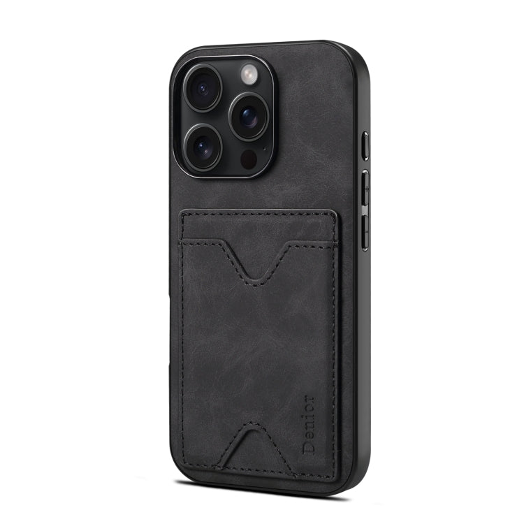 Denior D06 PU Back Cover Card Slot Holder Phone Case, For iPhone 16
