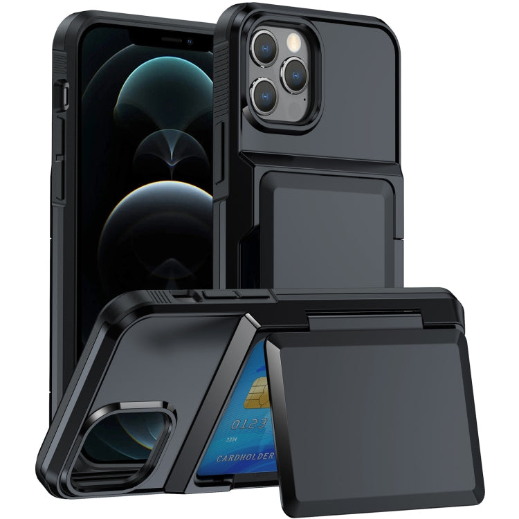 Card Slot Holder Phone Case, For iPhone 13 Pro Max, For iPhone 13 Pro, For iPhone 13, For iPhone 12 / 12 Pro