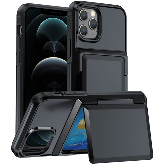 Card Slot Holder Phone Case, For iPhone 12 / 12 Pro, For iPhone 12 Pro Max, For iPhone 11 Pro Max, For iPhone 11