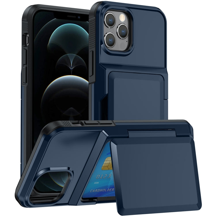 Card Slot Holder Phone Case, For iPhone 13 Pro Max, For iPhone 13 Pro, For iPhone 13, For iPhone 12 / 12 Pro