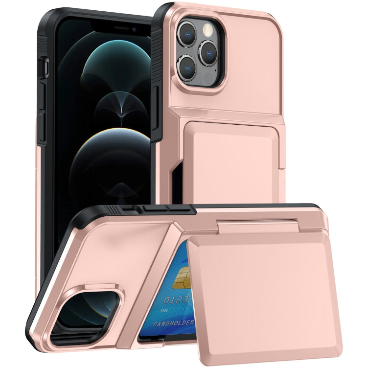 Card Slot Holder Phone Case, For iPhone 13 Pro Max, For iPhone 13 Pro, For iPhone 13, For iPhone 12 / 12 Pro