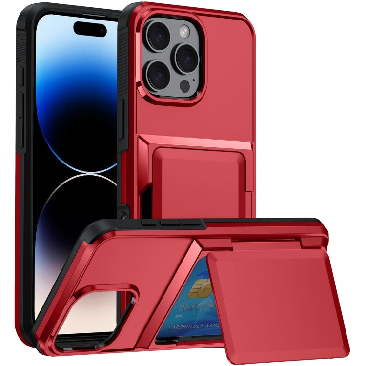 Card Slot Holder Phone Case, For iPhone 14 Plus, For iPhone 14, For iPhone 14 Pro, For iPhone 14 Pro Max
