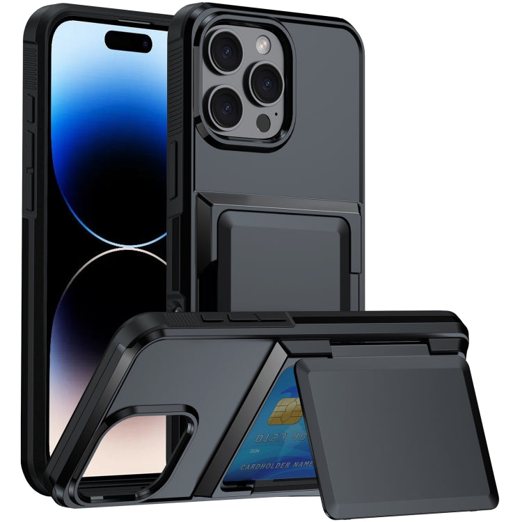 Card Slot Holder Phone Case, For iPhone 14 Plus, For iPhone 14, For iPhone 14 Pro, For iPhone 14 Pro Max