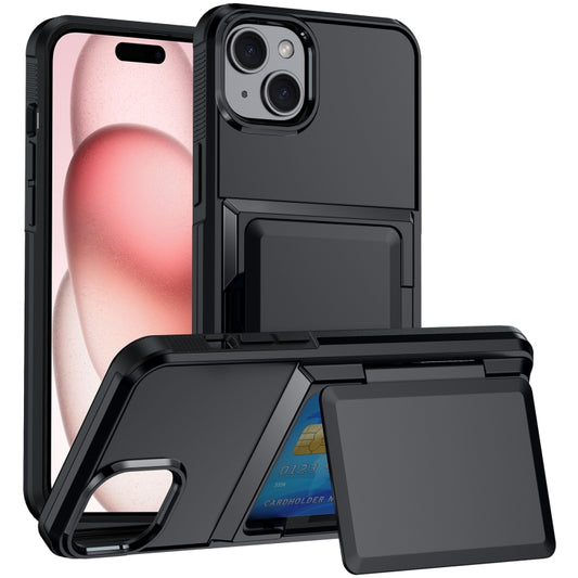Card Slot Holder Phone Case, For iPhone 13 Pro Max, For iPhone 13 Pro, For iPhone 13, For iPhone 12 / 12 Pro