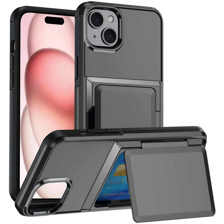 Card Slot Holder Phone Case, For iPhone 13 Pro Max, For iPhone 13 Pro, For iPhone 13, For iPhone 12 / 12 Pro