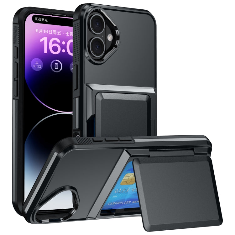 Card Slot Holder Phone Case, For iPhone 15 Pro Max, For iPhone 15 Pro, For iPhone 15 Plus, For iPhone 15