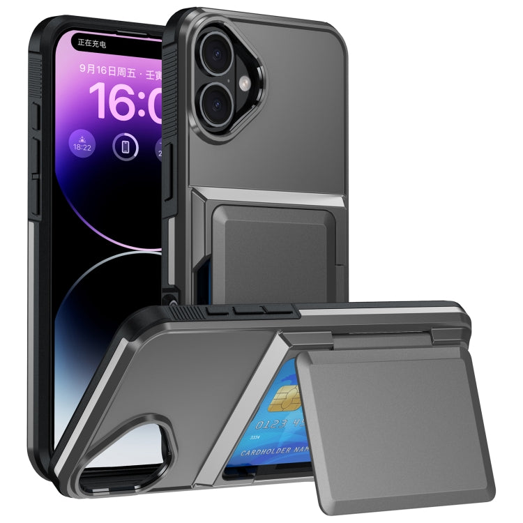 Card Slot Holder Phone Case, For iPhone 15 Pro Max, For iPhone 15 Pro, For iPhone 15 Plus, For iPhone 15