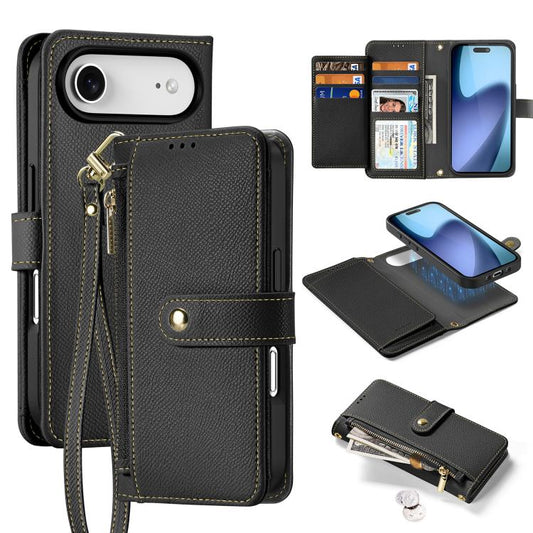 DUX DUCIS Lawa Series 2 in 1 Wallet Zipper Detachable MagSafe Phone Case with Lanyard, For iPhone Air, For iPhone 16 Pro Max, For iPhone 16 Pro, For iPhone 16, For iPhone 16 Plus, For iPhone 15 Pro Max, For iPhone 15 Pro, For iPhone 15 Plus, For iPhone 15