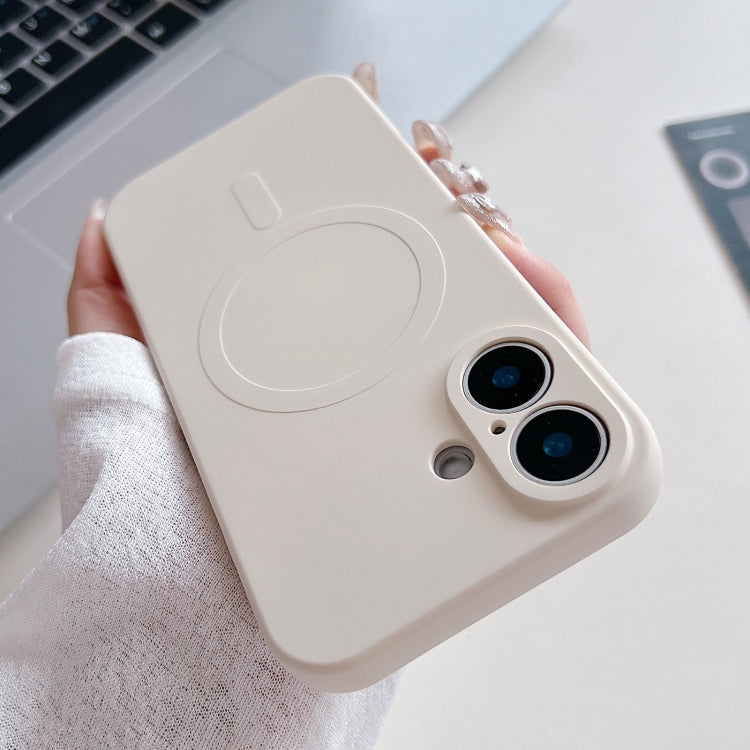 Solid Color Liquid Silicone MagSafe Magnetic Phone Case, For iPhone 16 Plus