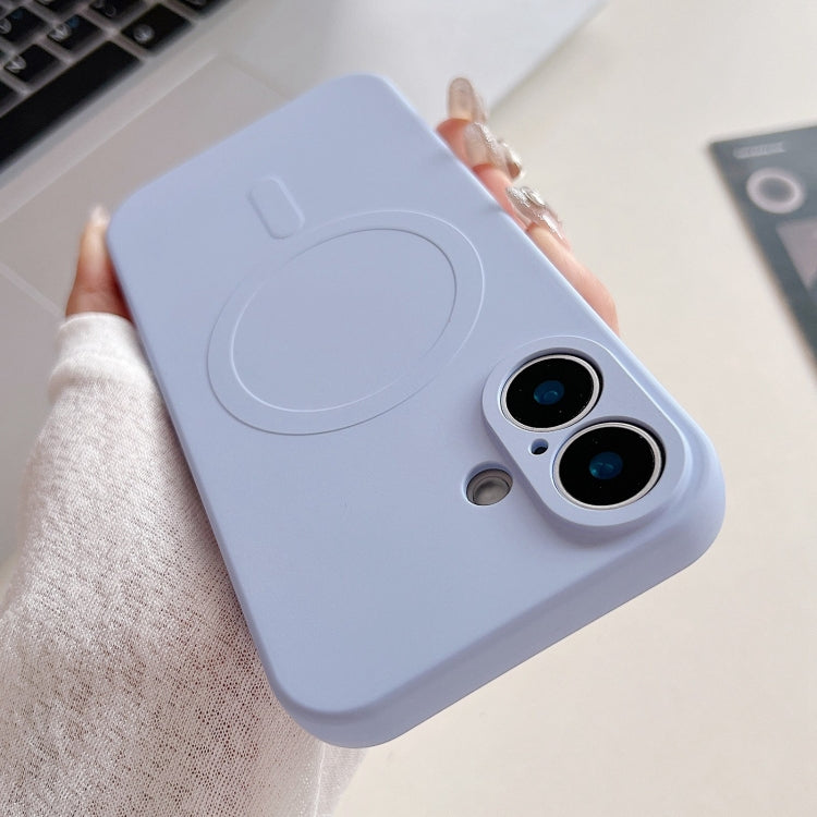 Solid Color Liquid Silicone MagSafe Magnetic Phone Case, For iPhone 16 Plus