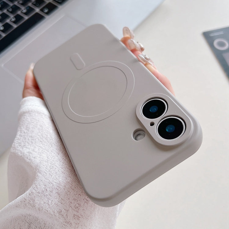 Solid Color Liquid Silicone MagSafe Magnetic Phone Case, For iPhone 16 Plus