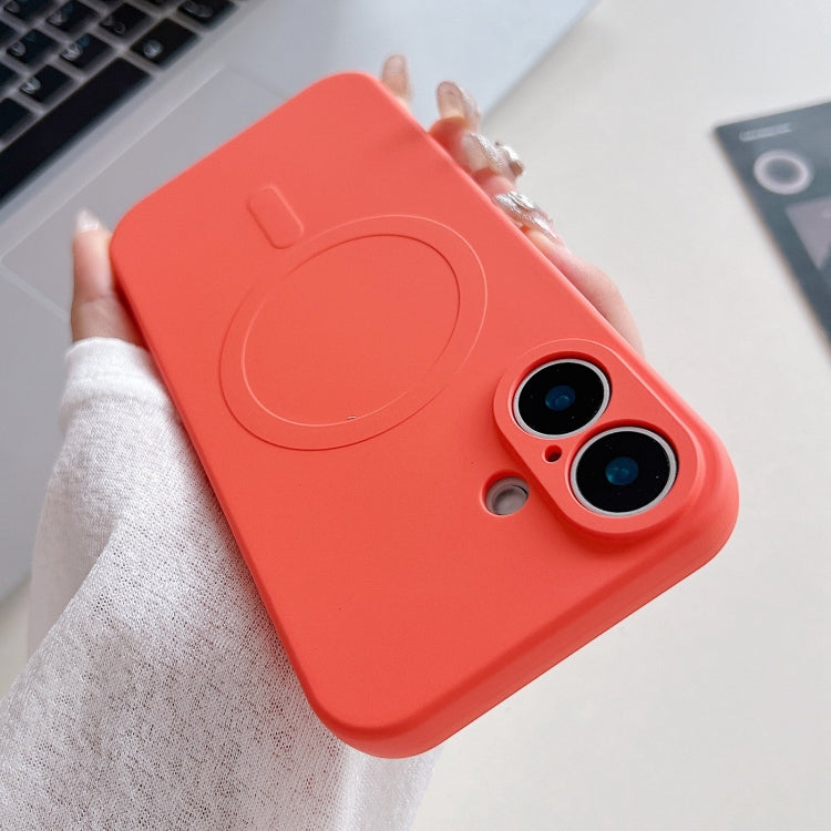 Solid Color Liquid Silicone MagSafe Magnetic Phone Case, For iPhone 16 Plus