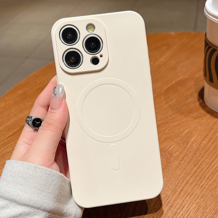 Solid Color Liquid Silicone MagSafe Magnetic Phone Case, For iPhone 15 Pro Max