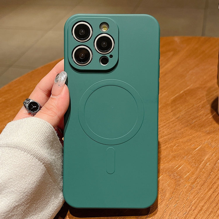 Solid Color Liquid Silicone MagSafe Magnetic Phone Case, For iPhone 14 Pro