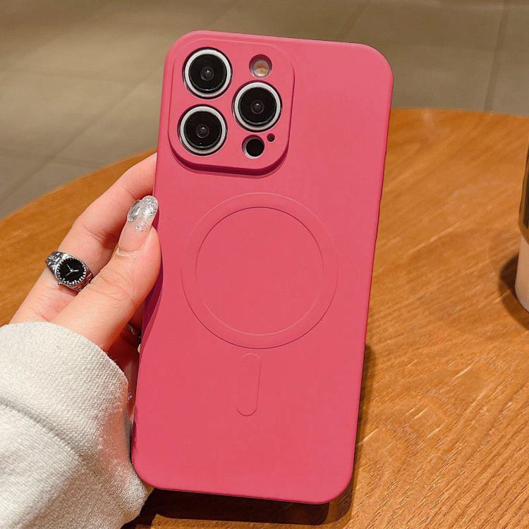 Solid Color Liquid Silicone MagSafe Magnetic Phone Case, For iPhone 12 Pro Max