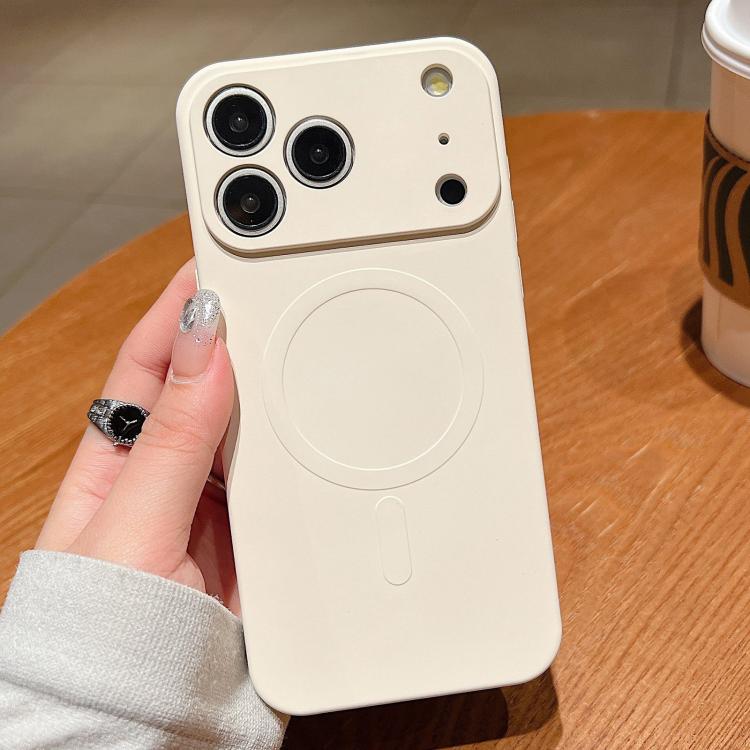 Solid Color Liquid Silicone MagSafe Magnetic Phone Case, For iPhone 17 Pro