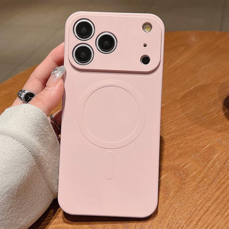 Solid Color Liquid Silicone MagSafe Magnetic Phone Case, For iPhone 17 Pro