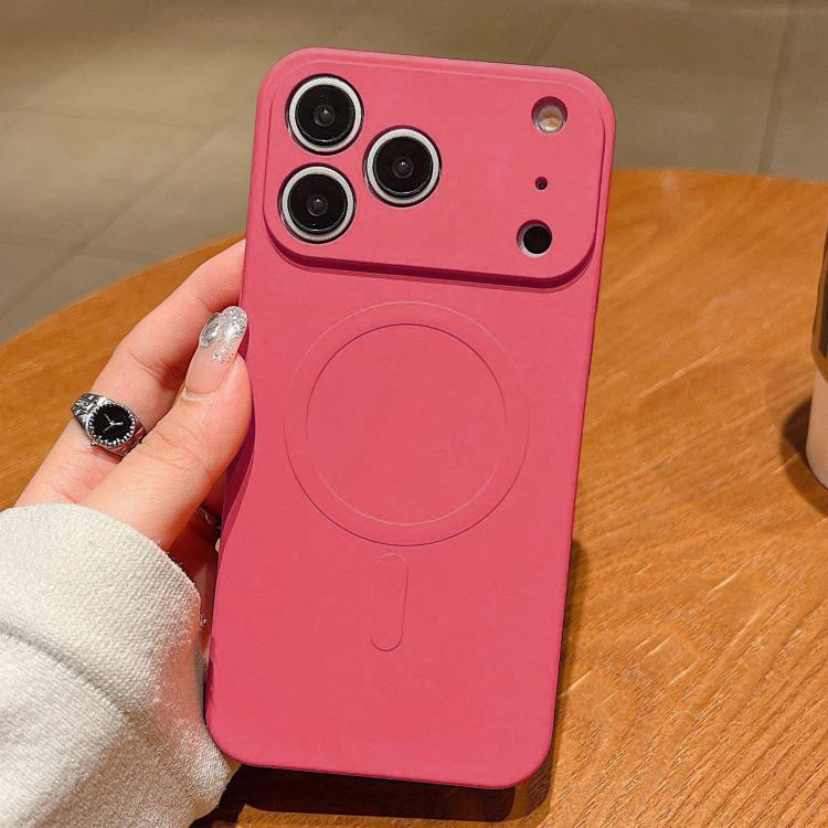 Solid Color Liquid Silicone MagSafe Magnetic Phone Case, For iPhone 17 Pro