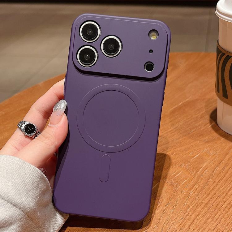 Solid Color Liquid Silicone MagSafe Magnetic Phone Case, For iPhone 17