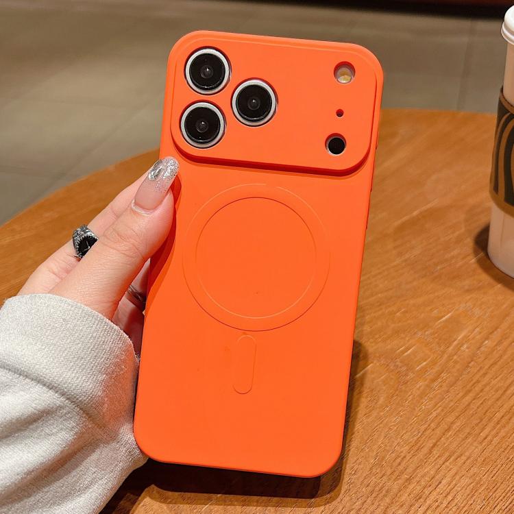 Solid Color Liquid Silicone MagSafe Magnetic Phone Case, For iPhone 17