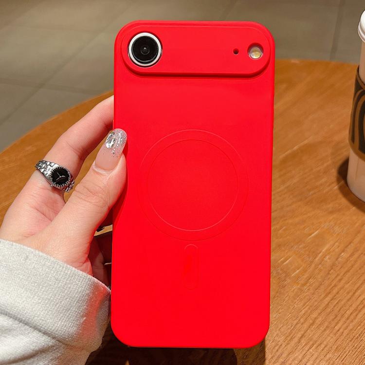 Solid Color Liquid Silicone MagSafe Magnetic Phone Case, For iPhone 16e