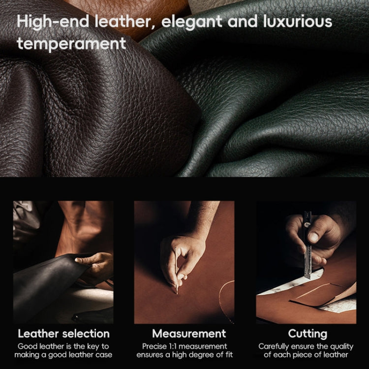 First Layer Cowhide Leather Electroplated PC Phone Case, For iPhone 13 Pro Max, For iPhone 13 Pro, For iPhone 13