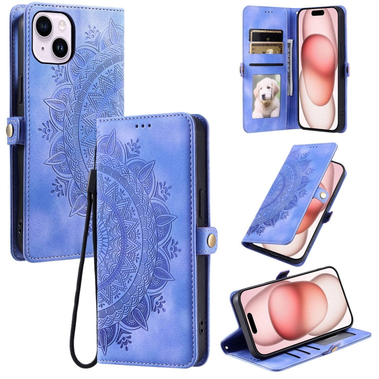 Skin Feel Totem Embossed Leather Phone Case, For iPhone 16, For iPhone 15 Pro Max, For iPhone 15 Pro, For iPhone 15 Plus