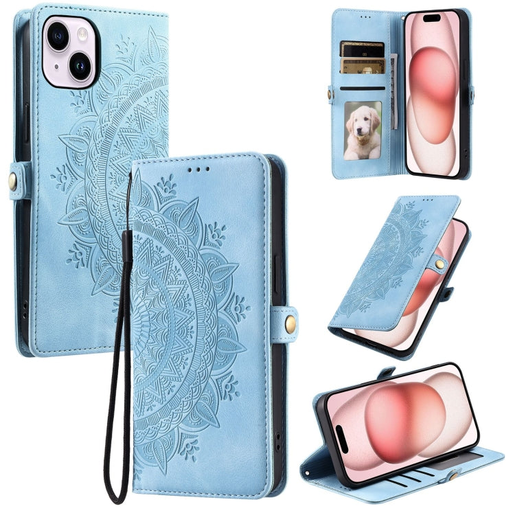 Skin Feel Totem Embossed Leather Phone Case, For iPhone 15, For iPhone 14 Plus, For iPhone 14, For iPhone 14 Pro