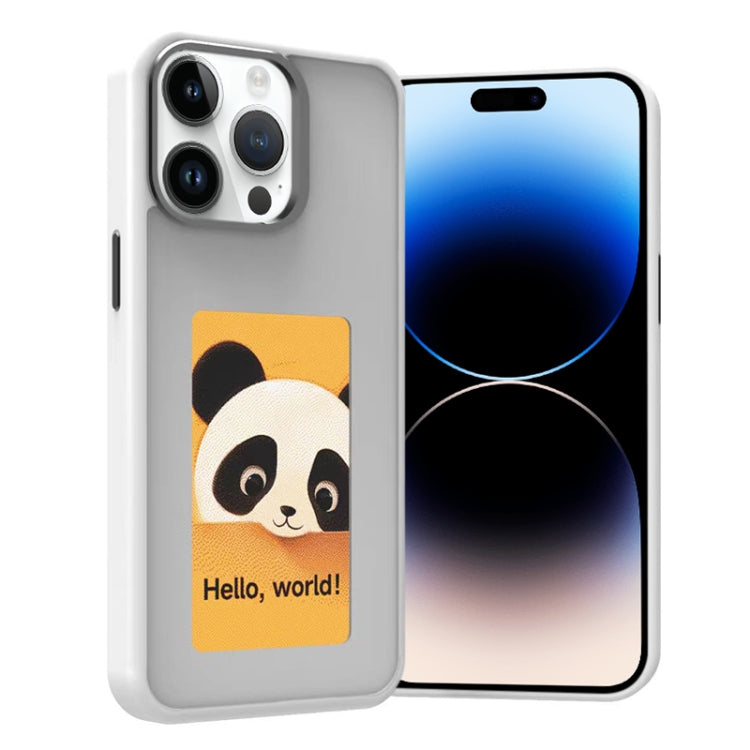 Four-Color E-ink Screen NFC DIY Phone Case, For iPhone 16 Pro, For iPhone 16 Plus, For iPhone 16, For iPhone 15 Pro Max, For iPhone 15 Pro, For iPhone 15, For iPhone 14 / 13, For iPhone 14 Pro, For iPhone 14 Pro Max, For iPhone 13 Pro Max