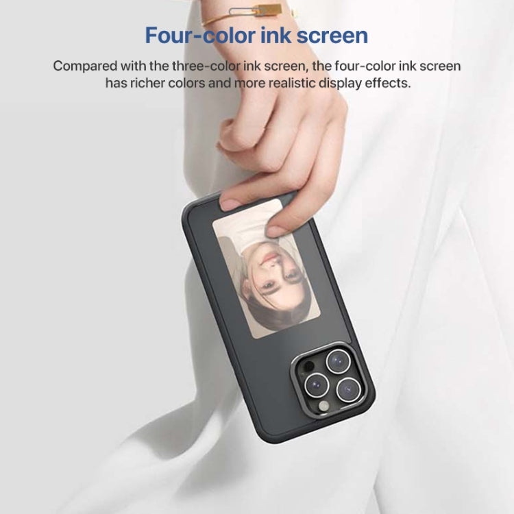 Four-Color E-ink Screen NFC DIY Phone Case, For iPhone 16 Pro, For iPhone 16 Plus, For iPhone 16, For iPhone 15 Pro Max, For iPhone 15 Pro, For iPhone 15, For iPhone 14 / 13, For iPhone 14 Pro, For iPhone 14 Pro Max, For iPhone 13 Pro Max