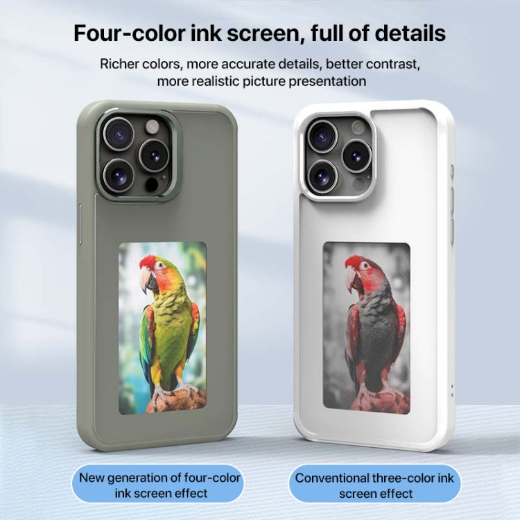 Four-Color E-ink Screen NFC DIY Phone Case, For iPhone 13 Pro