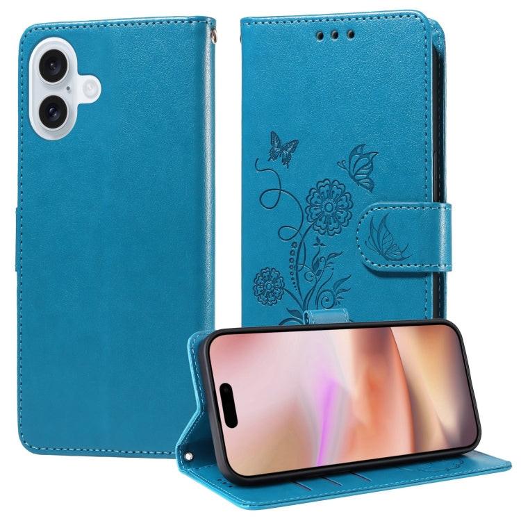 Embossed Butterfly Flowers Leather Phone Case, For iPhone 16, For iPhone 15 Pro Max, For iPhone 15 Pro, For iPhone 15 Plus
