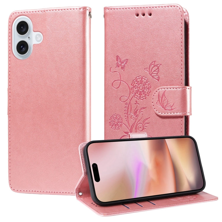 Embossed Butterfly Flowers Leather Phone Case, For iPhone 16, For iPhone 15 Pro Max, For iPhone 15 Pro, For iPhone 15 Plus