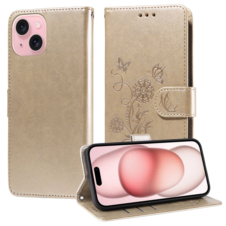 Embossed Butterfly Flowers Leather Phone Case, For iPhone 16, For iPhone 15 Pro Max, For iPhone 15 Pro, For iPhone 15 Plus