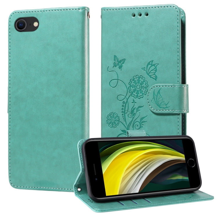 Embossed Butterfly Flowers Leather Phone Case, For iPhone 14 Pro Max, For iPhone 7 / 8 / SE 2022, For iPhone 13 Pro Max, For iPhone 13 Pro