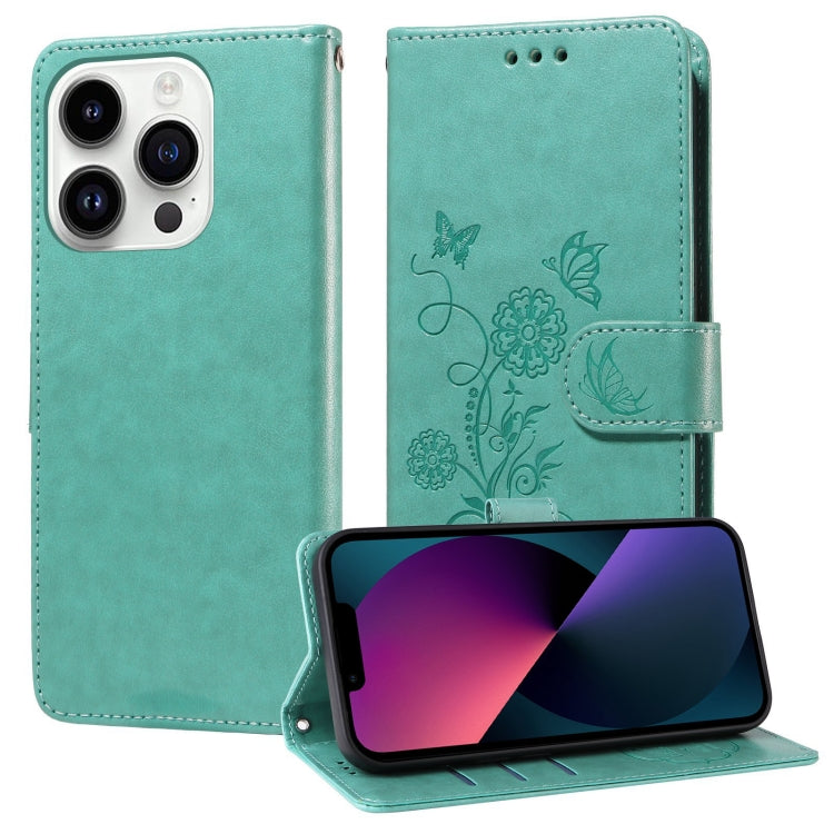 Embossed Butterfly Flowers Leather Phone Case, For iPhone 14 Pro Max, For iPhone 7 / 8 / SE 2022, For iPhone 13 Pro Max, For iPhone 13 Pro