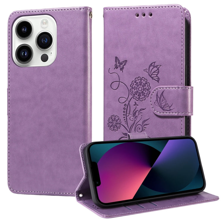 Embossed Butterfly Flowers Leather Phone Case, For iPhone 14 Pro Max, For iPhone 7 / 8 / SE 2022, For iPhone 13 Pro Max, For iPhone 13 Pro