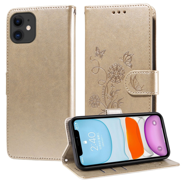 Embossed Butterfly Flowers Leather Phone Case, For iPhone 12 mini, For iPhone 11 Pro Max, For iPhone 11, For iPhone 11 Pro
