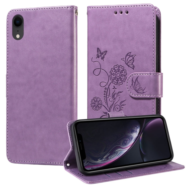 Embossed Butterfly Flowers Leather Phone Case, For iPhone X / XS, For iPhone XR, For iPhone XS Max