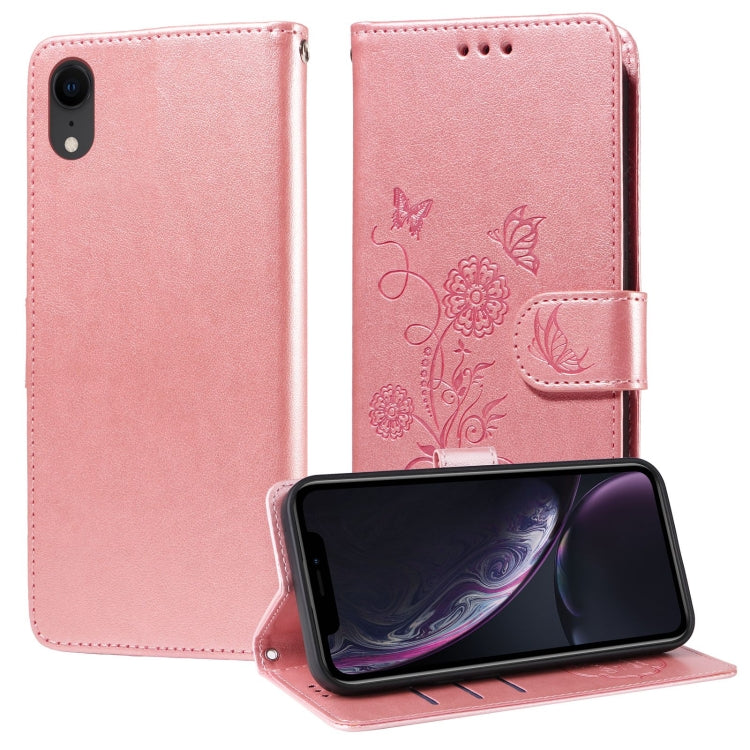 Embossed Butterfly Flowers Leather Phone Case, For iPhone X / XS, For iPhone XR, For iPhone XS Max