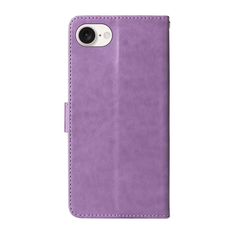 Embossed Butterfly Flowers Leather Phone Case, For iPhone 17e / 16e, For iPhone 16 Pro Max, For iPhone 16 Pro, For iPhone 16 Plus