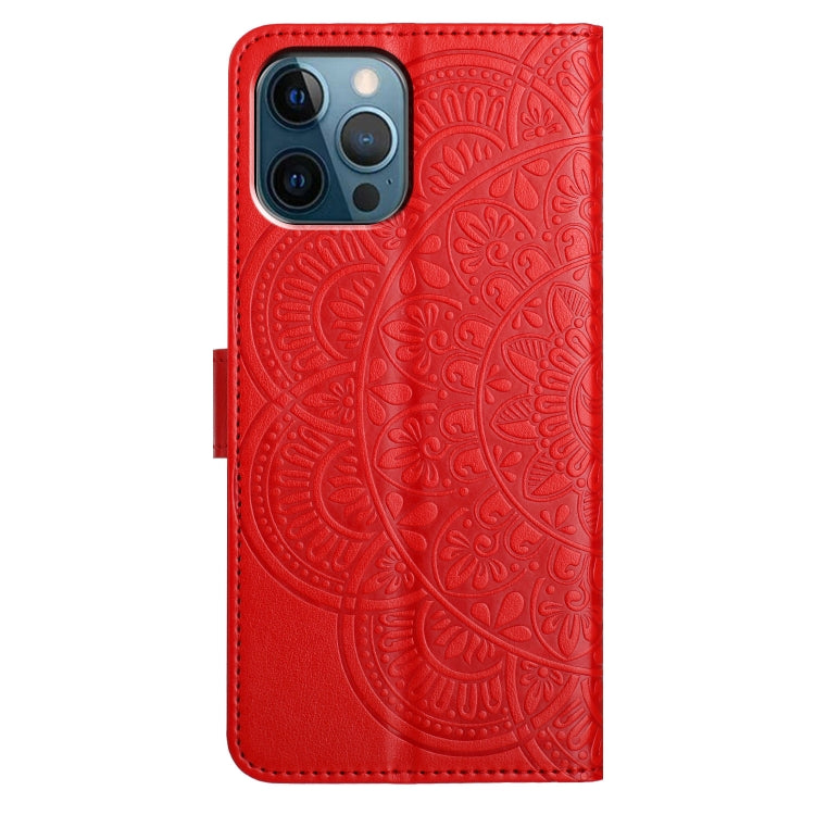 Flower Embossed Leather Phone Case, For iPhone 16