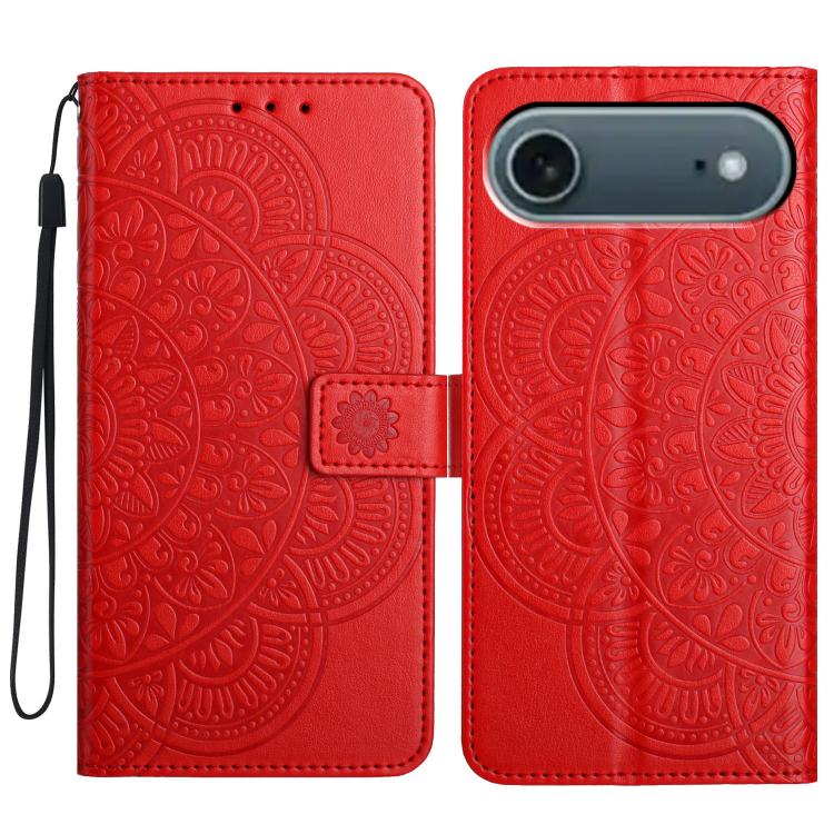 Flower Embossed Leather Phone Case, For iPhone 16e, For iPhone 16 Pro Max, For iPhone 16 Pro, For iPhone 16 Plus