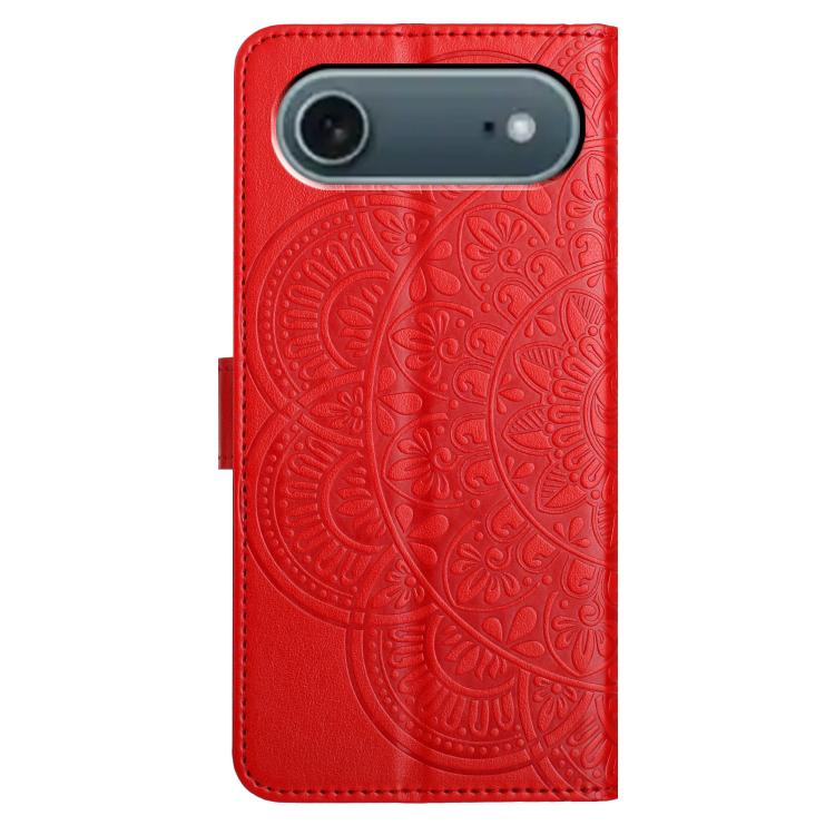 Flower Embossed Leather Phone Case, For iPhone 16e, For iPhone 16 Pro Max, For iPhone 16 Pro, For iPhone 16 Plus