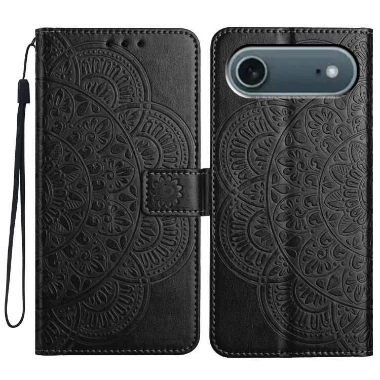 Flower Embossed Leather Phone Case, For iPhone 16e, For iPhone 16 Pro Max, For iPhone 16 Pro, For iPhone 16 Plus
