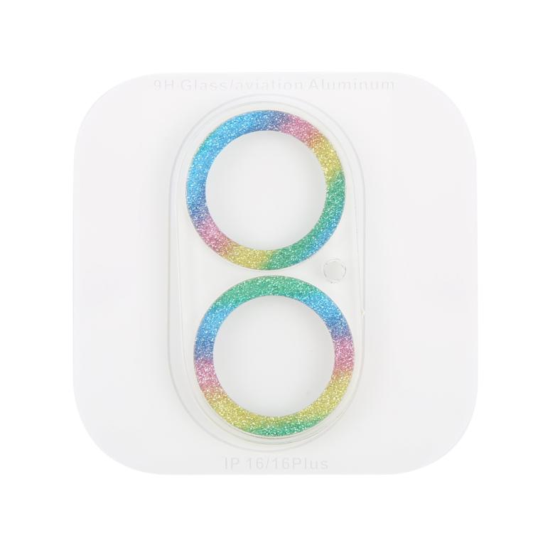 Glitter Ring Tempered Glass Camera Lens Film, For iPhone 16 Pro / 16 Pro Max, For iPhone 16 / 16 Plus