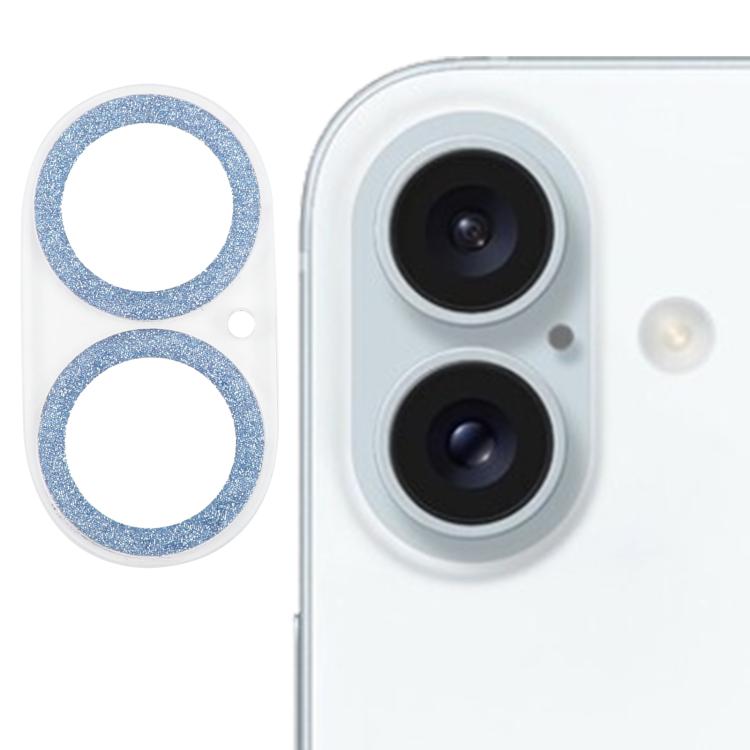 Glitter Ring Tempered Glass Camera Lens Film, For iPhone 16 Pro / 16 Pro Max, For iPhone 16 / 16 Plus